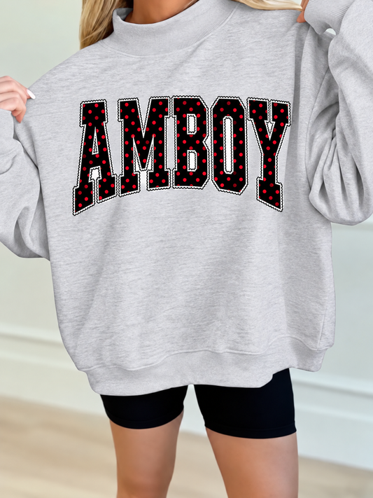 SCHOOL POLKA DOT REVERSIBLE MOCKNECK SWEATSHIRTS - Amboy preorder