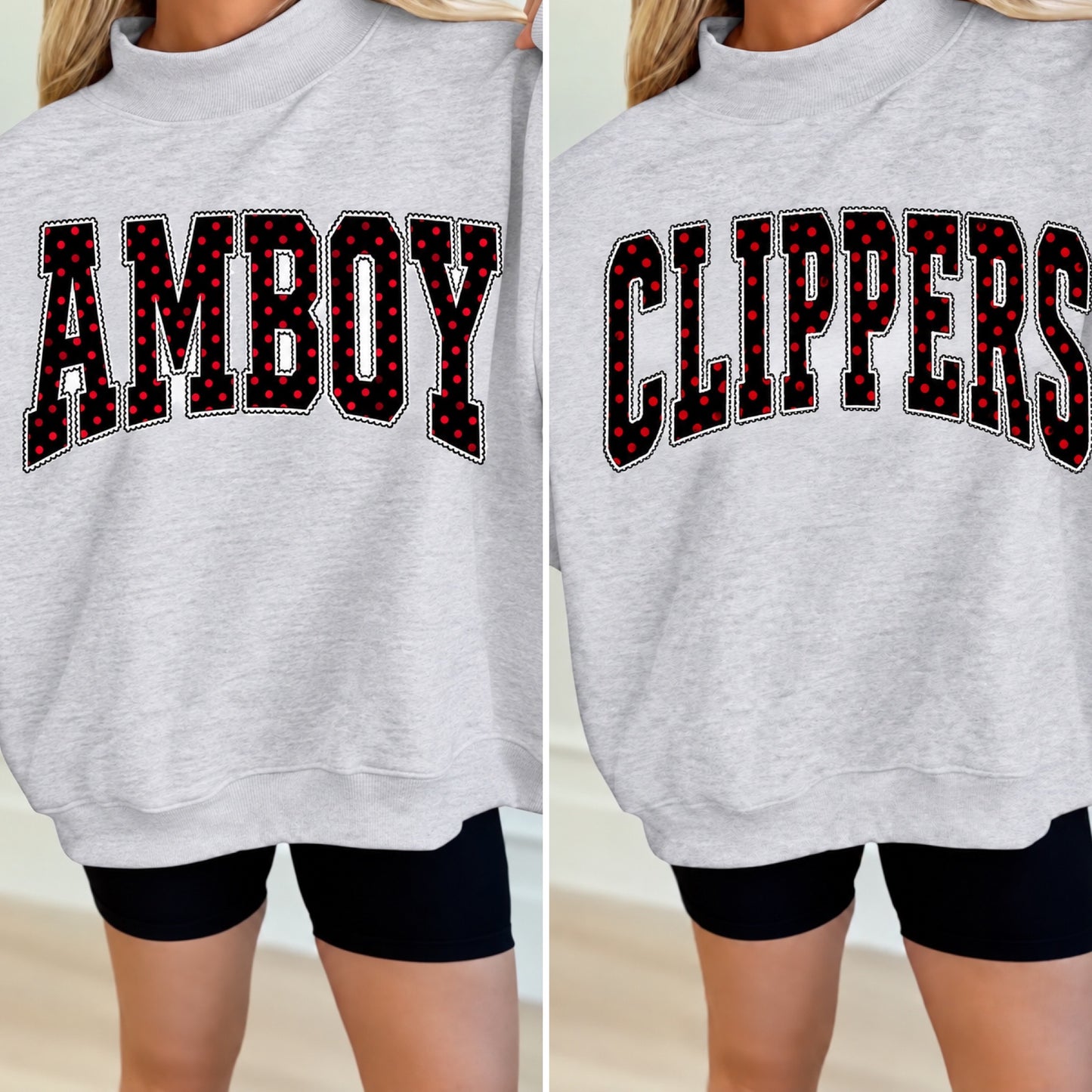 SCHOOL POLKA DOT REVERSIBLE MOCKNECK SWEATSHIRTS - Amboy preorder