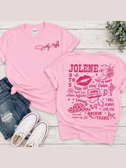 PREORDER THE DOLLY GRAPHIC TEE - Lt pink