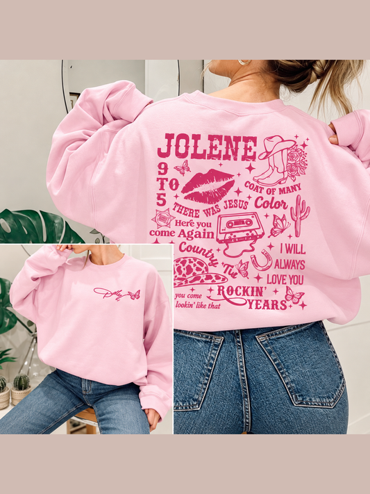 PREORDER THE DOLLY GRAPHIC SWEATSHIRT - Lt pink