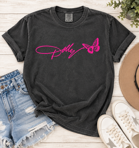 PREORDER DOLLY BUTTERFLY GRAPHIC TEE - pepper