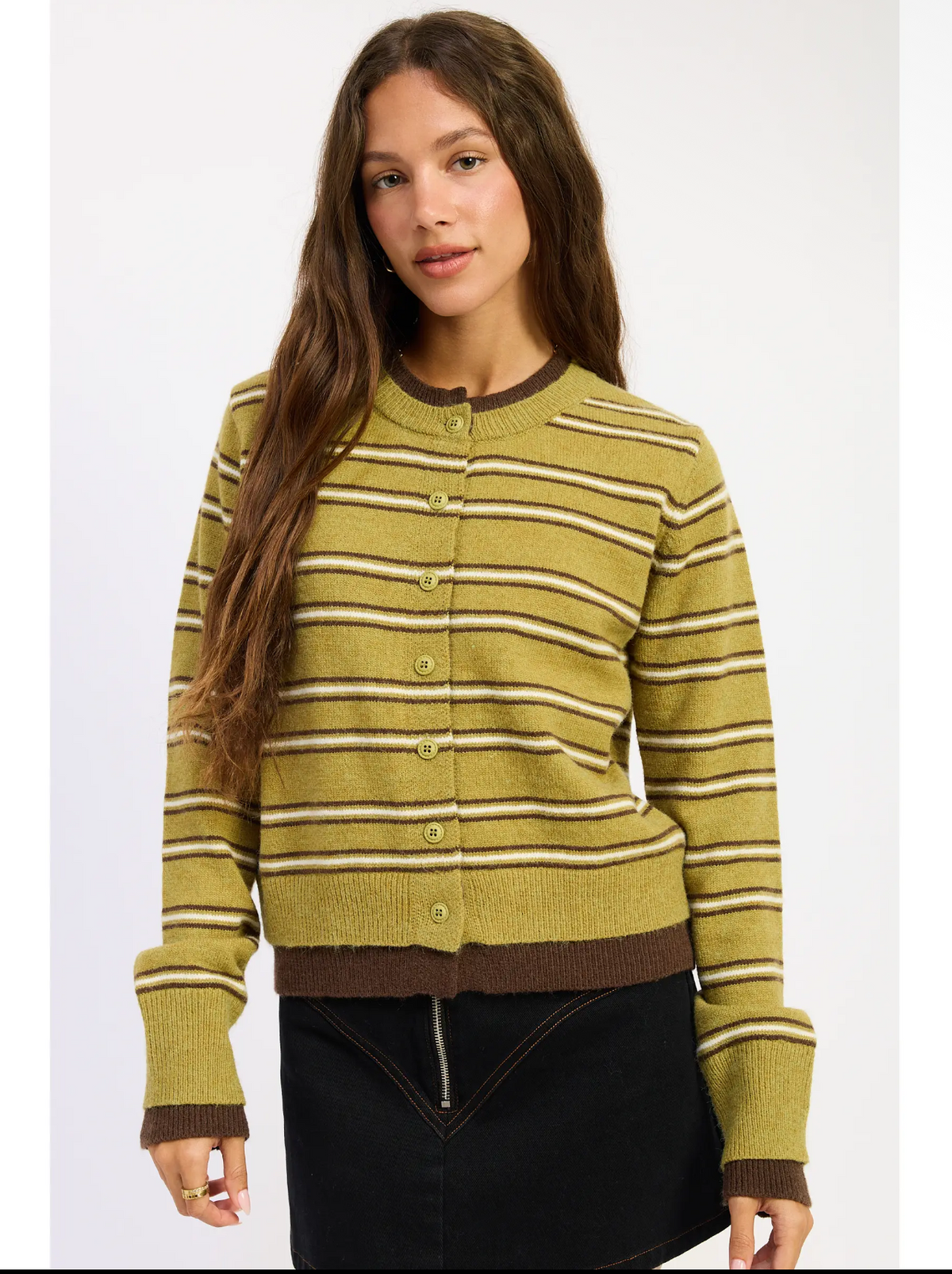 THE TERRI LAYERED ROUND NECK CARDIGAN