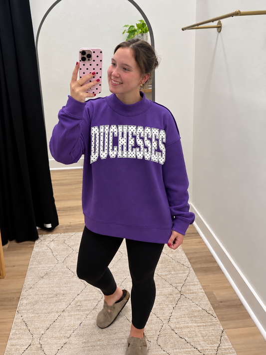 SCHOOL POLKA DOT REVERSIBLE MOCKNECK SWEATSHIRTS - Duchesses preorder