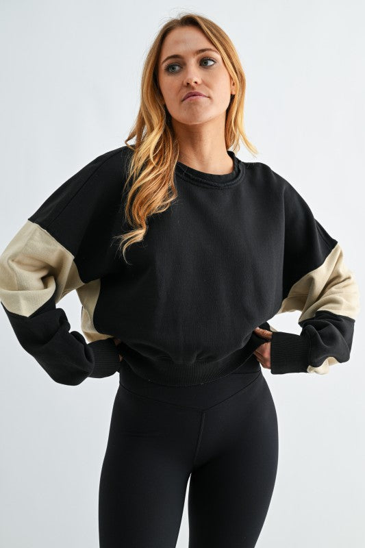 THE HALEY COLORBLOCK SWEATSHIRT - 2 colors