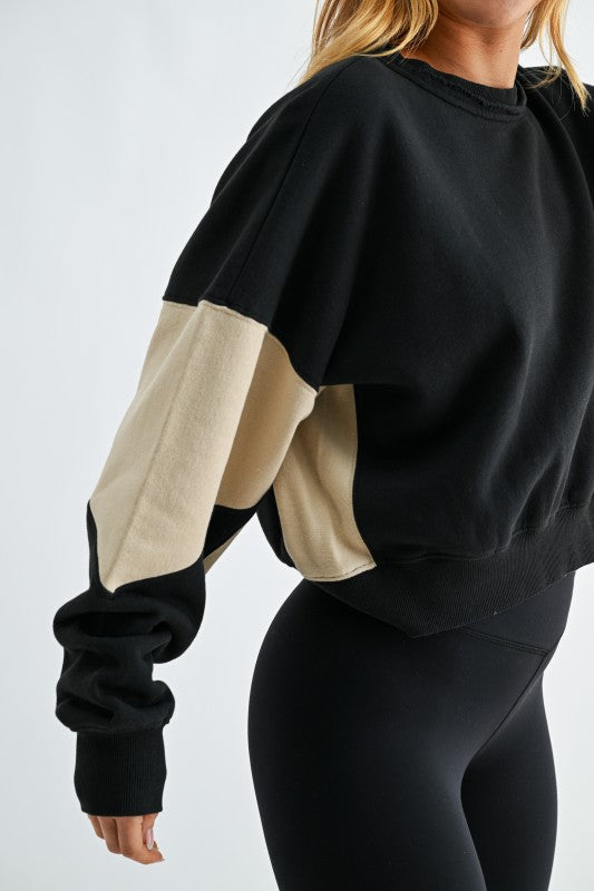 THE HALEY COLORBLOCK SWEATSHIRT - 2 colors