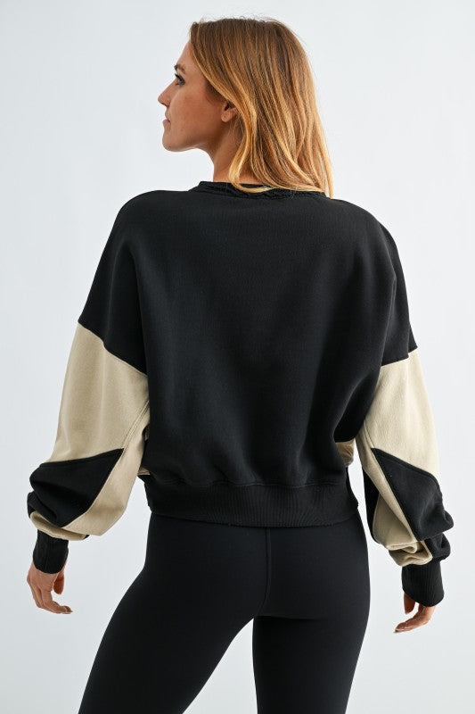 THE HALEY COLORBLOCK SWEATSHIRT - 2 colors