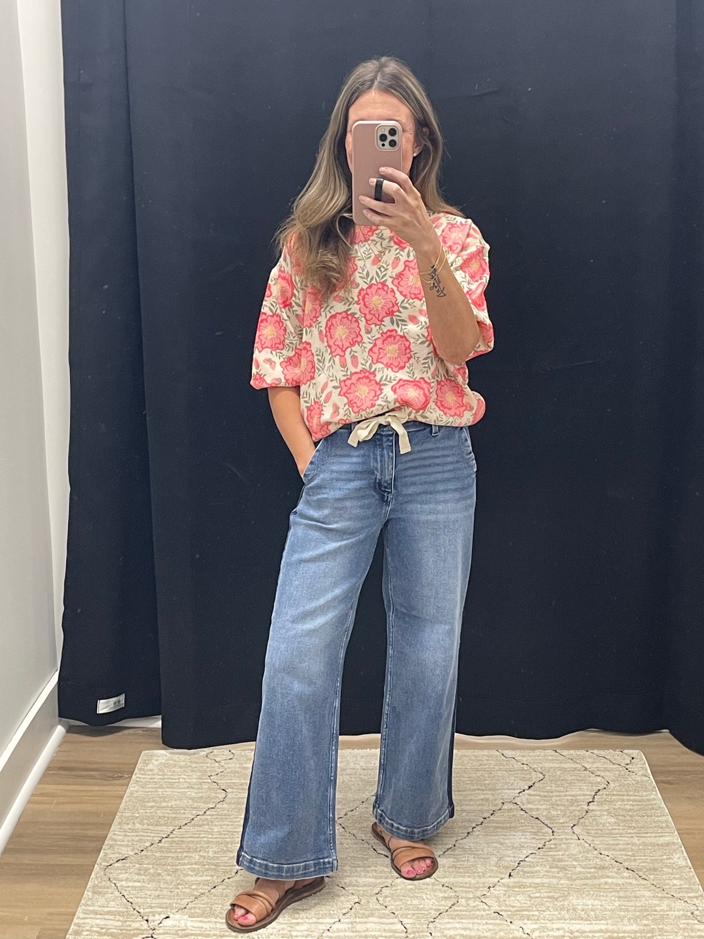 THE JOANNA FLORAL SWEATER TOP