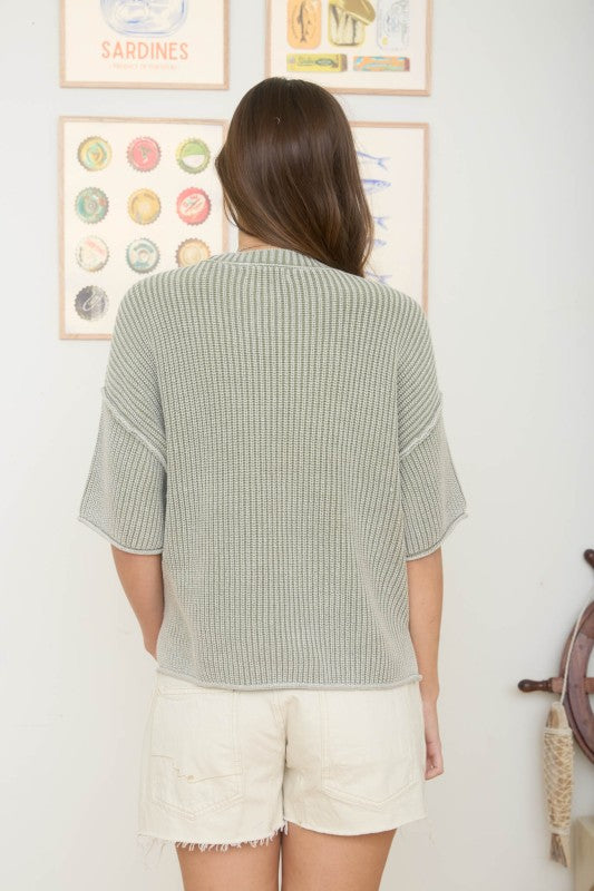 THE NATALIE MINERAL WASHED SWEATER - 2 colors