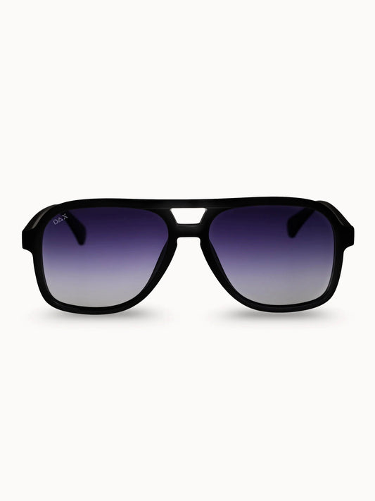 DAX CRUZ UNISEX AVIATOR POLARIZED SUNNIES - matte black