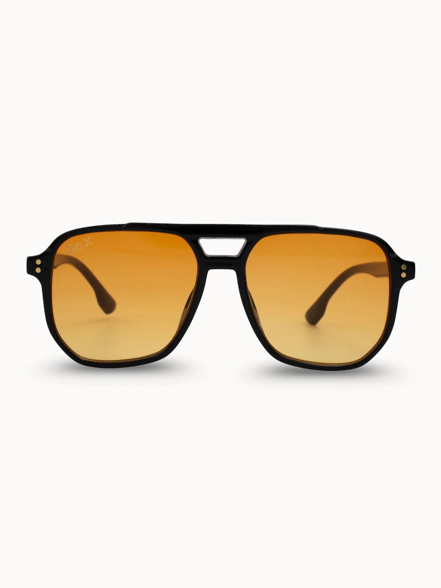 DAX SKYE YELLOW LENS OVERSIZED AVIATOR SUNNIES- amber