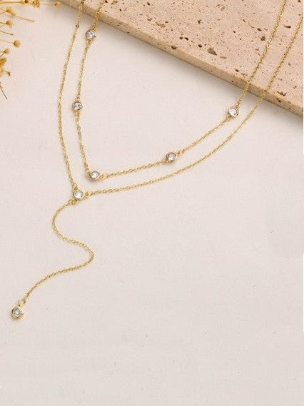 GOLD Y LAYERING NECKLACE
