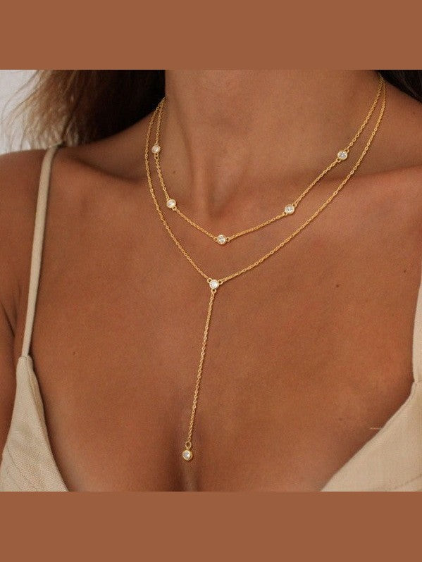 GOLD Y LAYERING NECKLACE