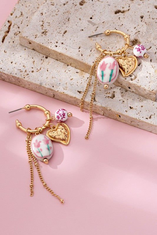 CHINOISERIE FLORAL EARRINGS