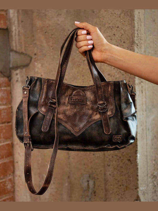 BEDSTU REDROCK GENUINE LEATHER BAG - black teak hand wash