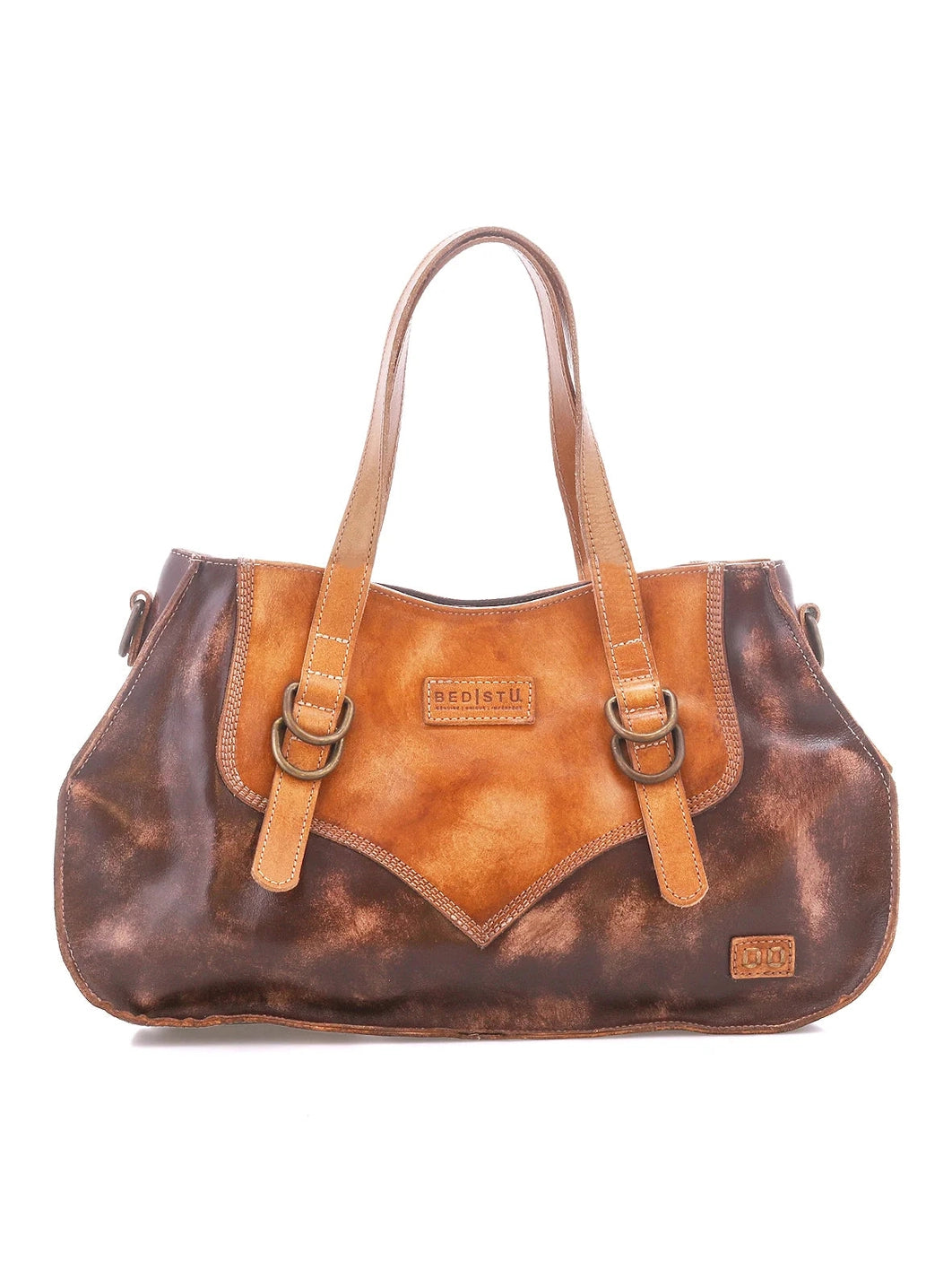 BEDSTU REDROCK GENUINE LEATHER BAG - teak caramel hand wash