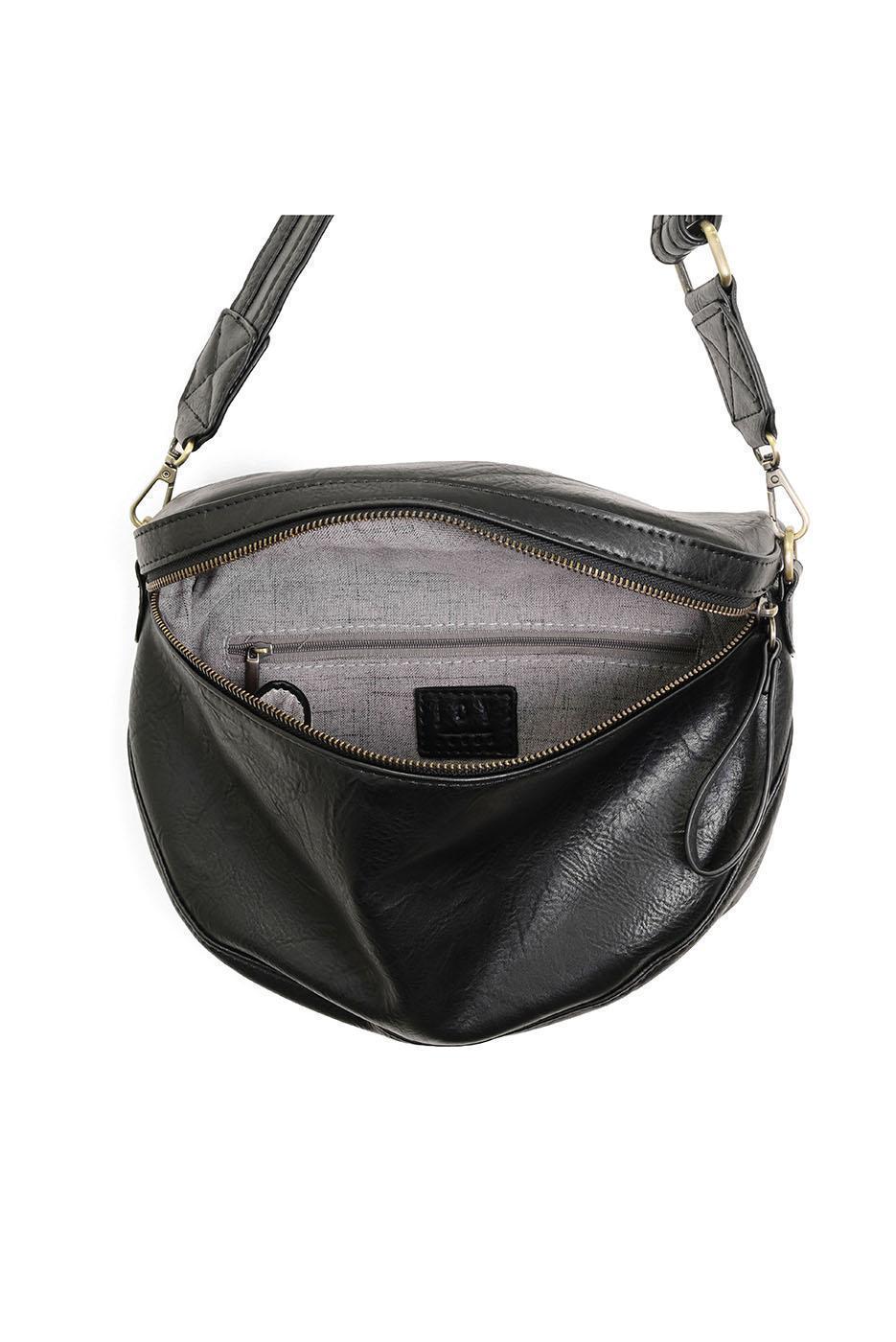 THE LAURA CONTRAST BELT BAG/SLING - black