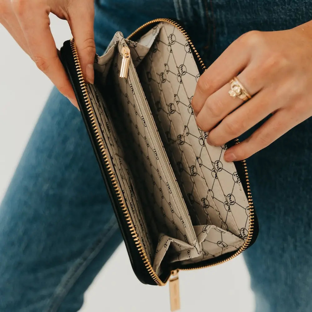 THE LENNI LARGE ZIP WOVEN WALLET - various colors