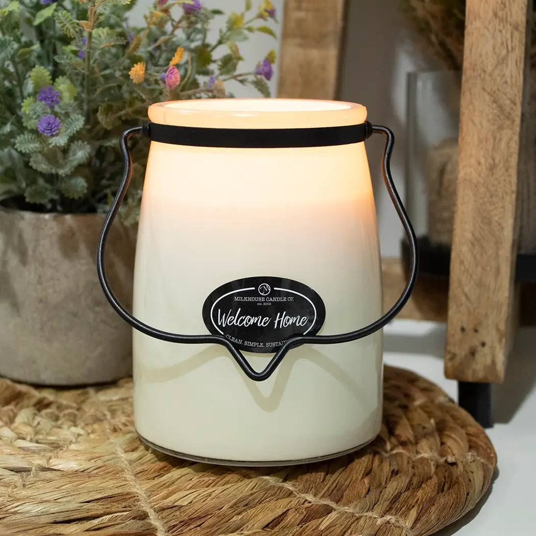 MILKHOUSE 22OZ. BUTTER JAR CANDLE - Welcome Home