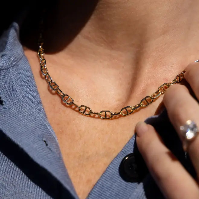 THE MIA MARINER CHAIN NECKLACE- gold