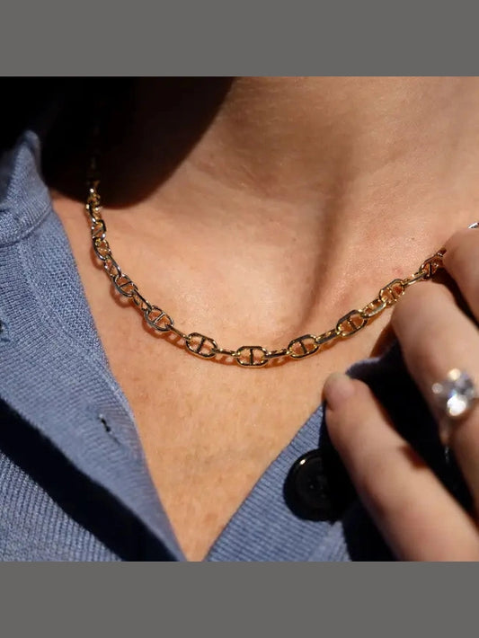 THE MIA MARINER CHAIN NECKLACE- gold