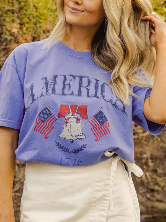 AMERICANA GRAPHIC TEE- blue