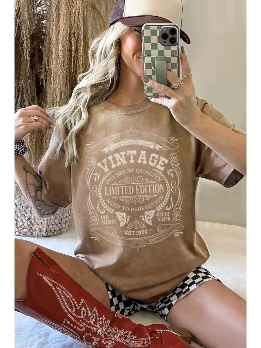 THE VINTAGE AGED TO PERFECTION GRAPHIC TEES - 3 colors