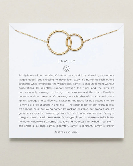 BRYAN ANTHONYS FAMILY CIRCLE NECKLACE- 2 finishes