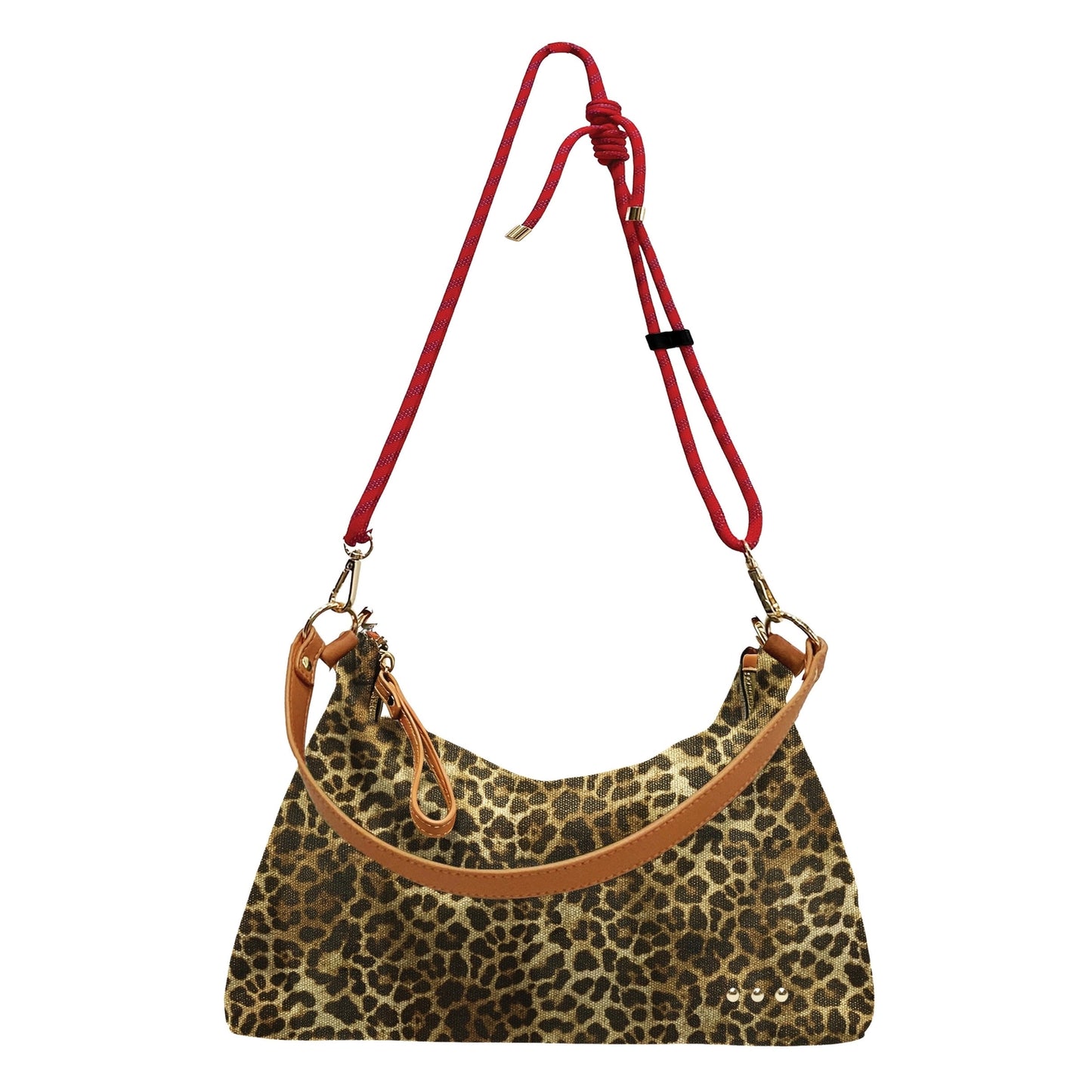 THE COSETTE CANVAS SHOULDER BAG - leopard