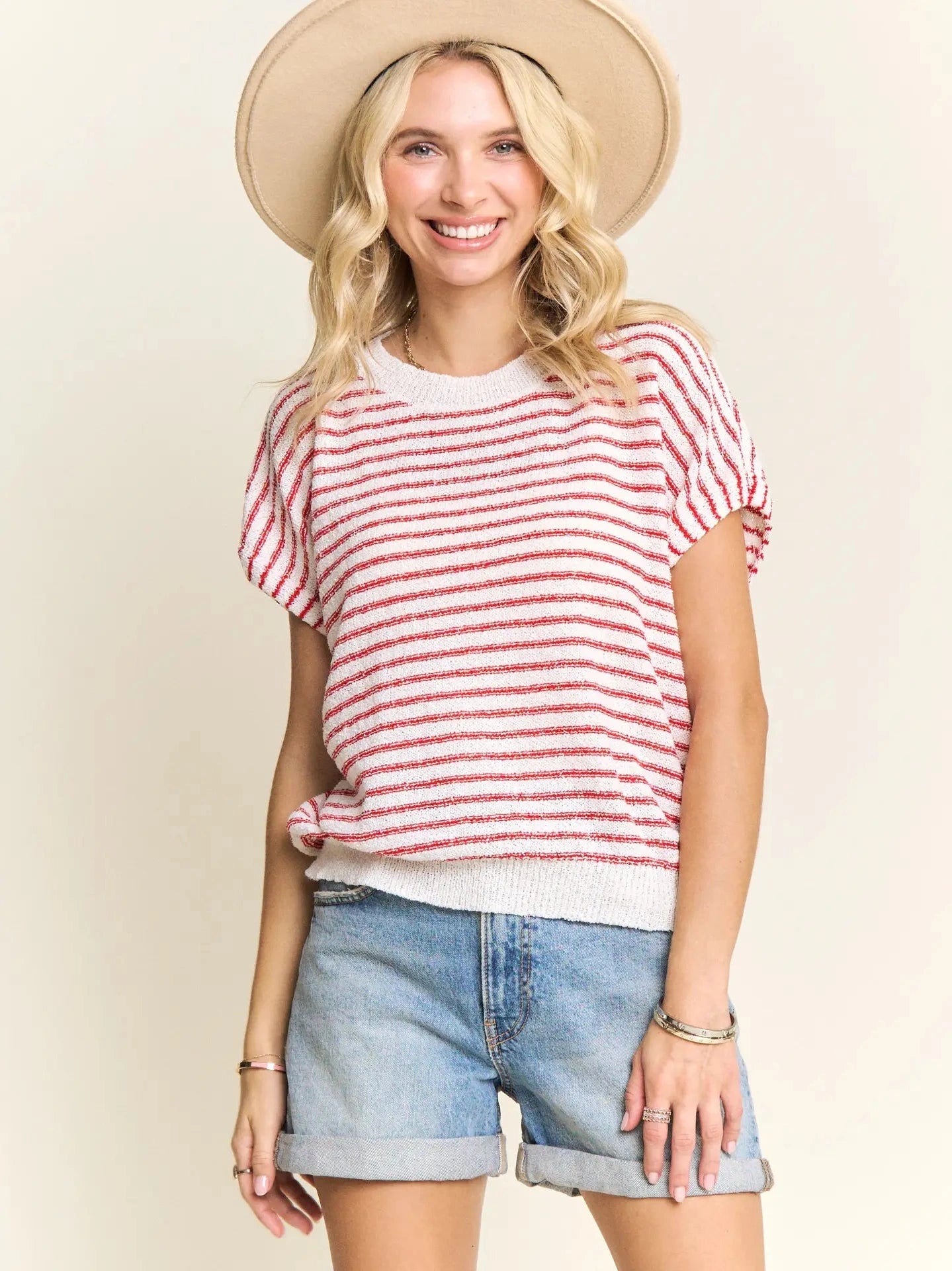 THE MARILYN STRIPED KNIT TOP - 2 colors
