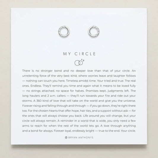 BRYAN ANTHONYS MY CIRCLE STUD EARRINGS - silver