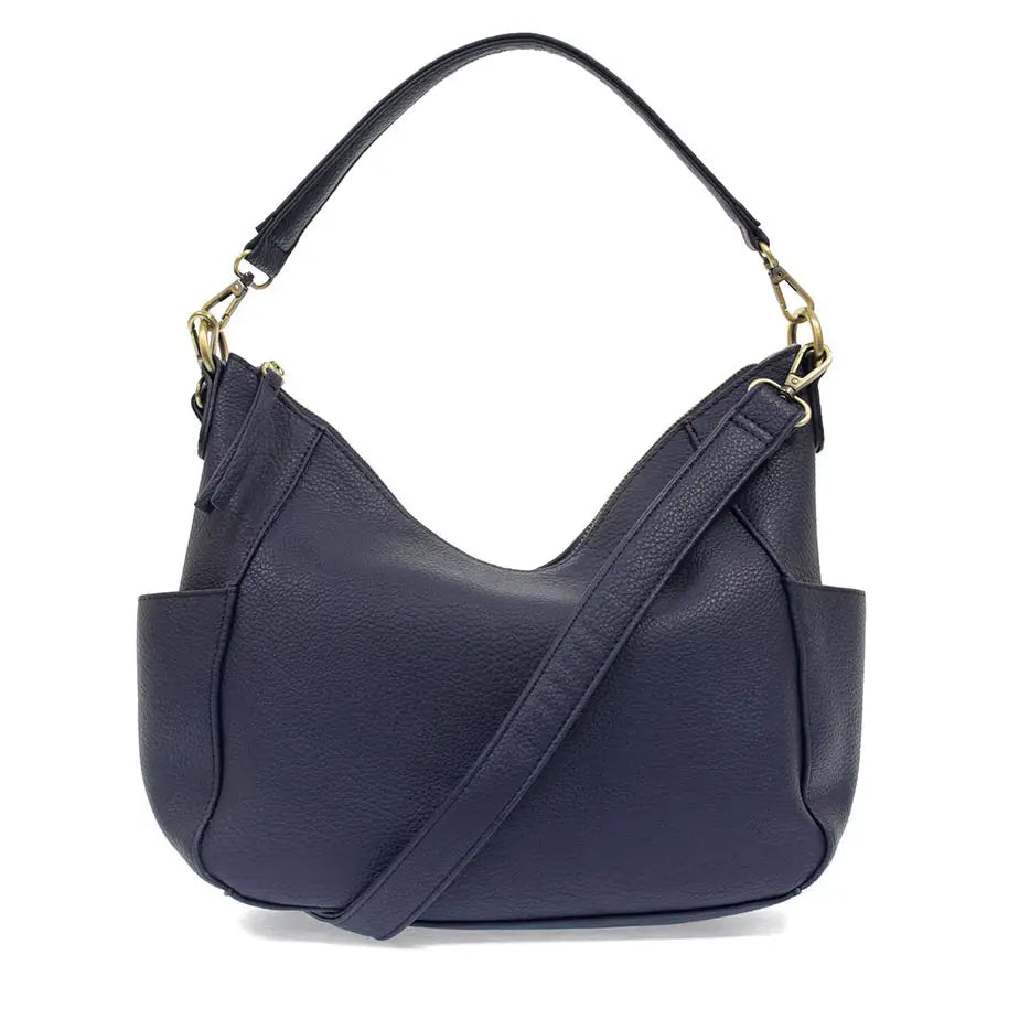 THE TRISH CONVERTIBLE HOBO BAG - navy