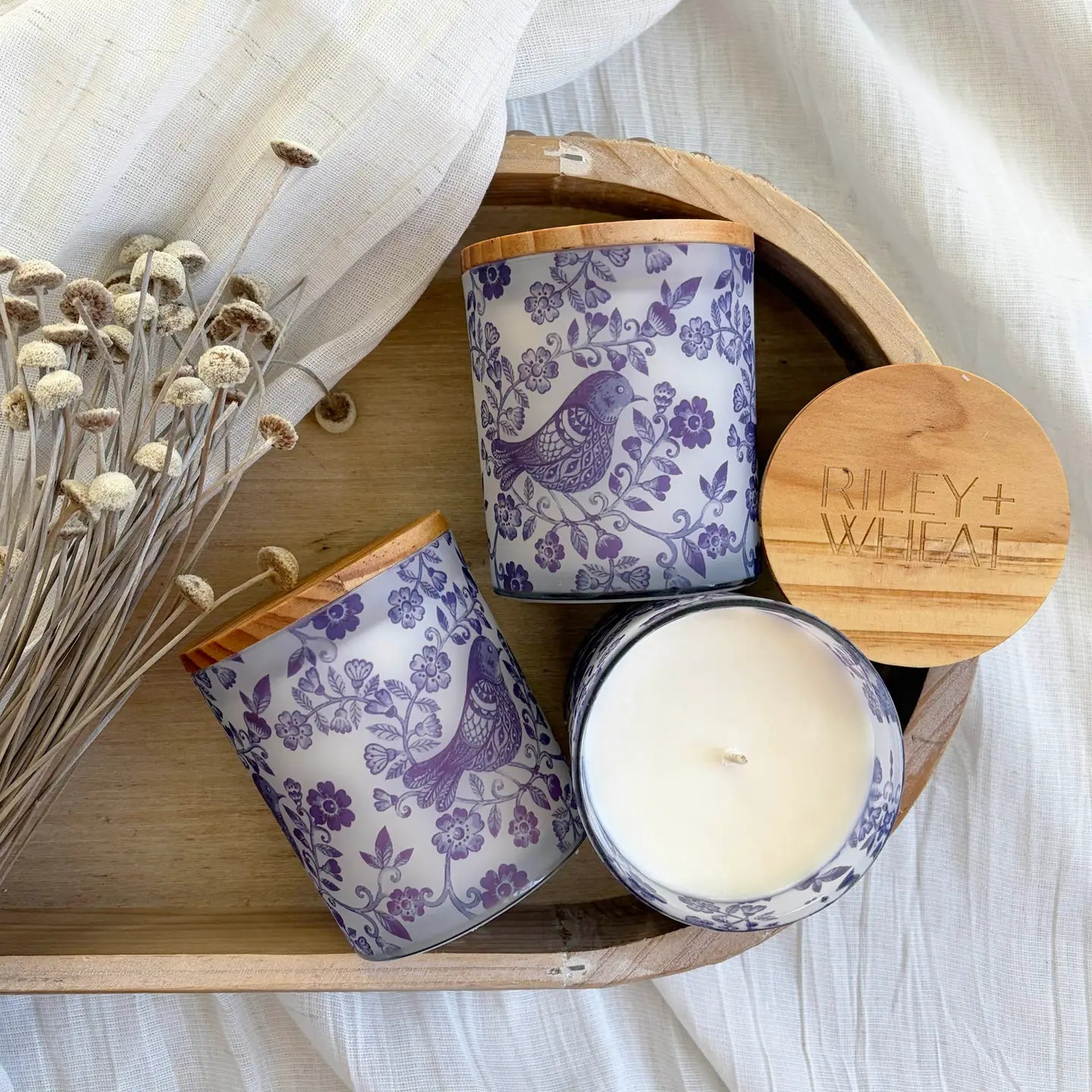 HEARTHSIDE BLUEBIRD CANDLE