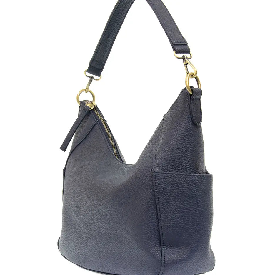 THE TRISH CONVERTIBLE HOBO BAG - navy