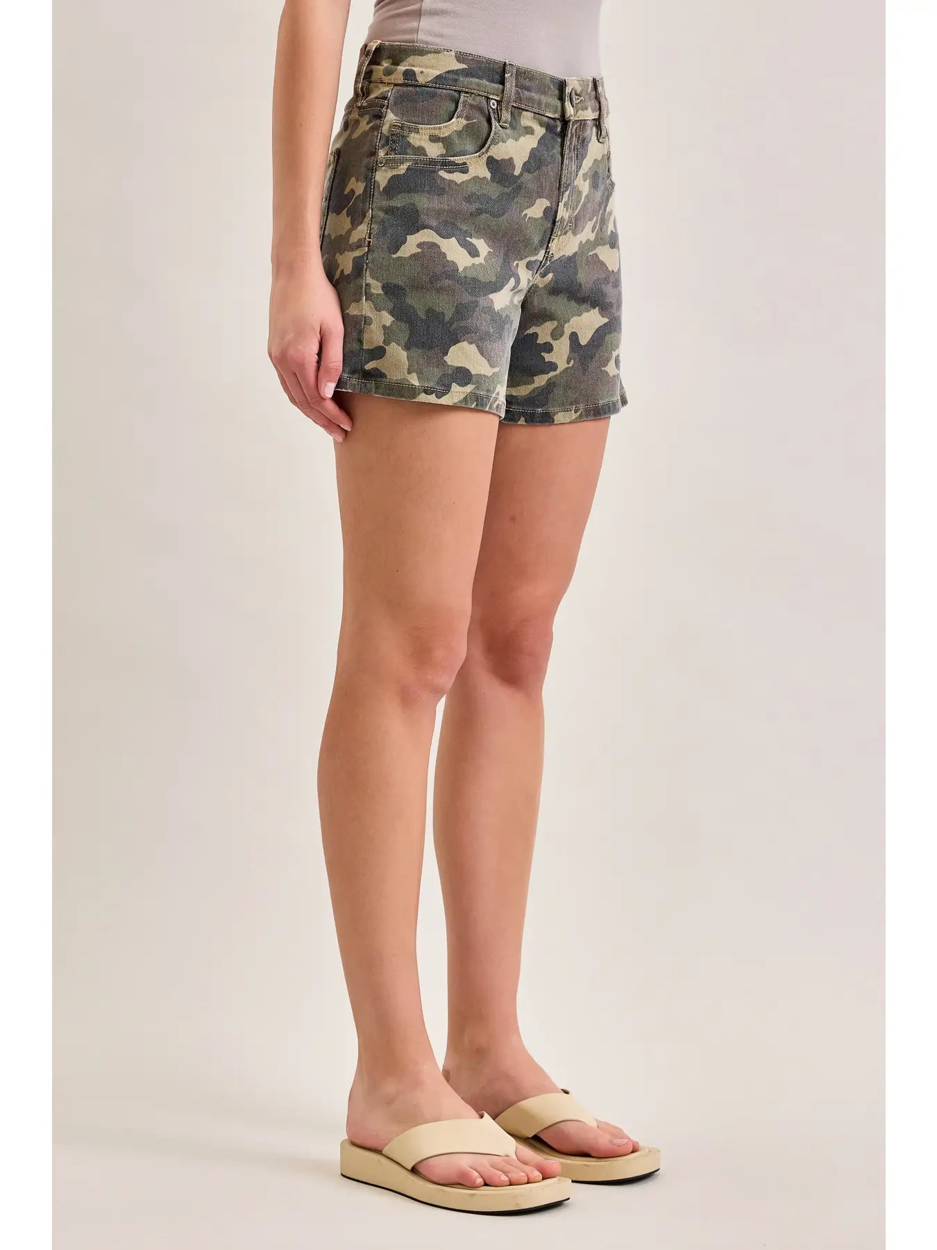 THE LOGAN CAMO DENIM SHORTS