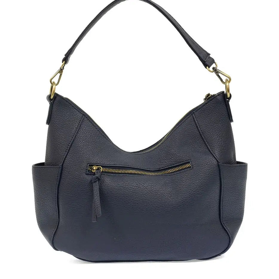 THE TRISH CONVERTIBLE HOBO BAG - navy