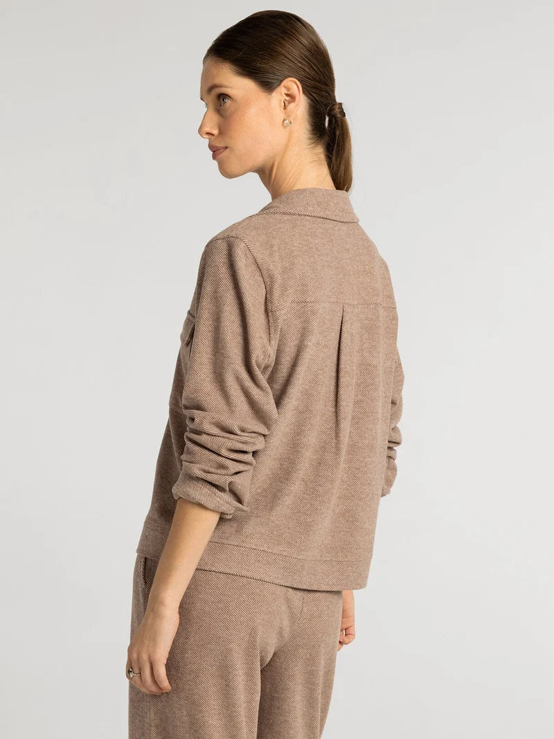 THE FAYE JACKET TOP - brown