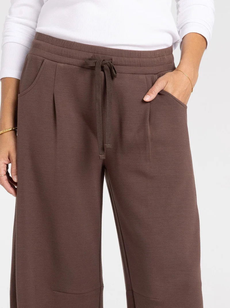 THE GAGE BARREL CASUAL PANTS - chocolate