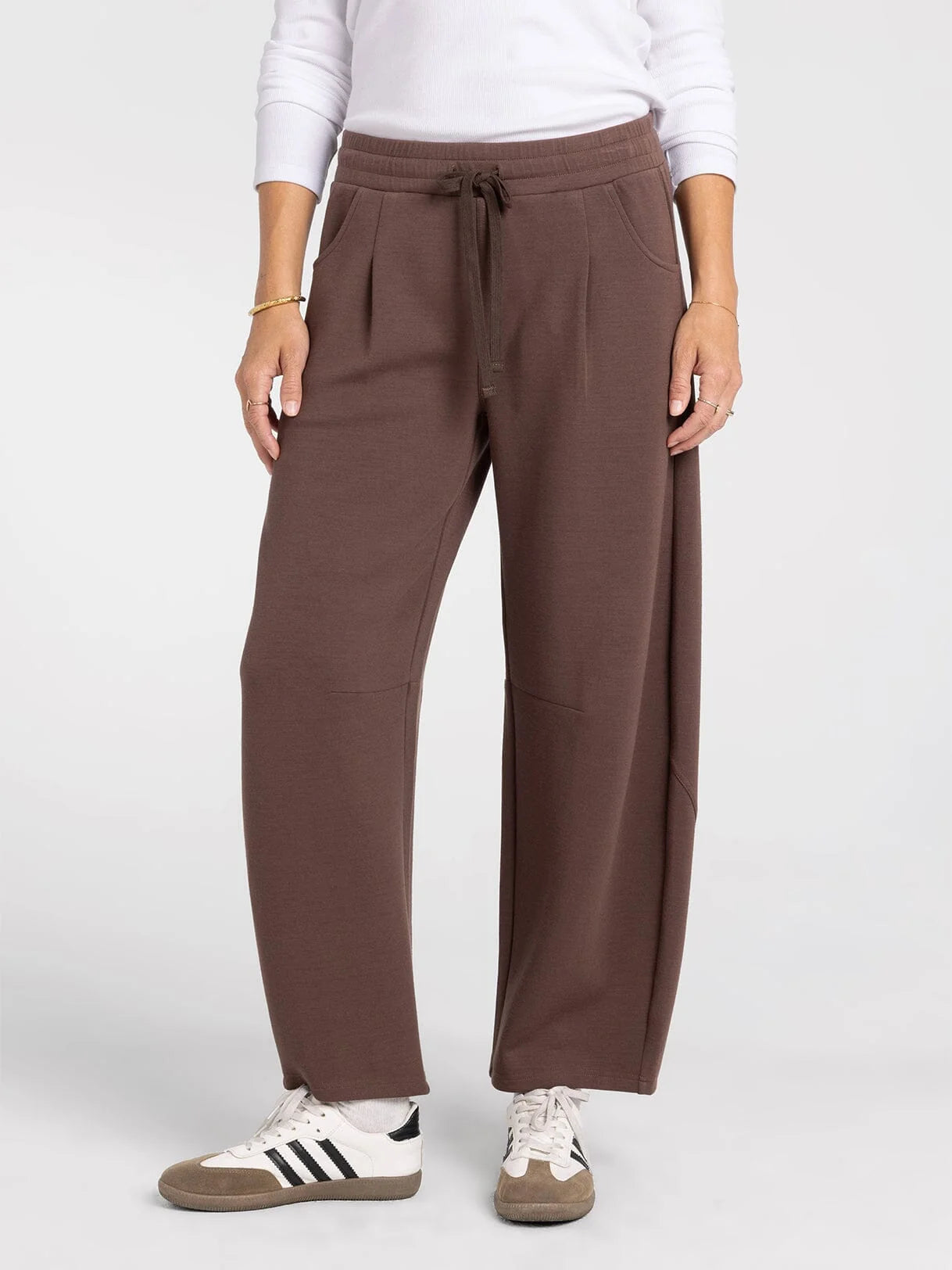 THE GAGE BARREL CASUAL PANTS - chocolate