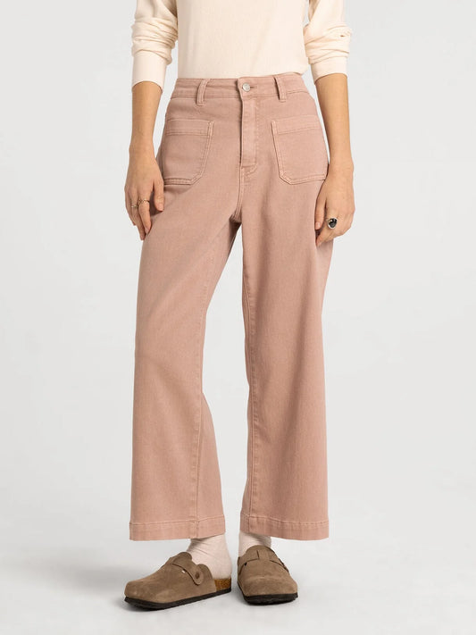 THE SOPHIA WIDE PANTS - dusty mauve