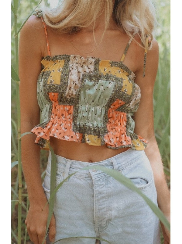 THE JESS MOSIAC CROPPED TOP