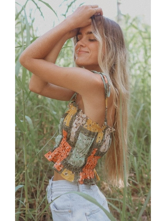 THE JESS MOSIAC CROPPED TOP
