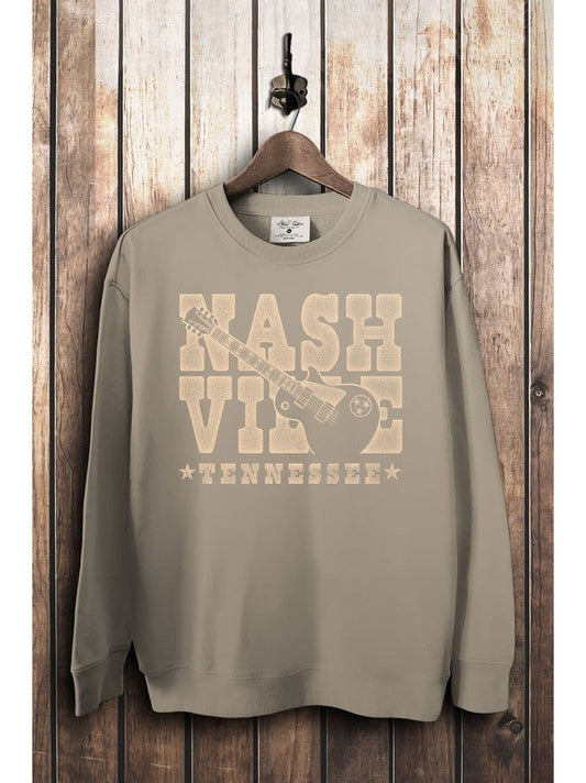 THE NASHVILLE MINERAL WASH SWEATSHIRT - lt mocha