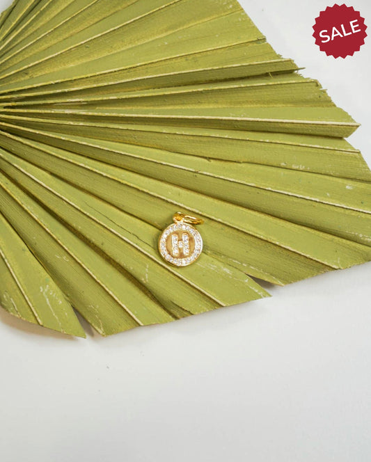 CIRCLE INITIAL CHARMS - GOLD