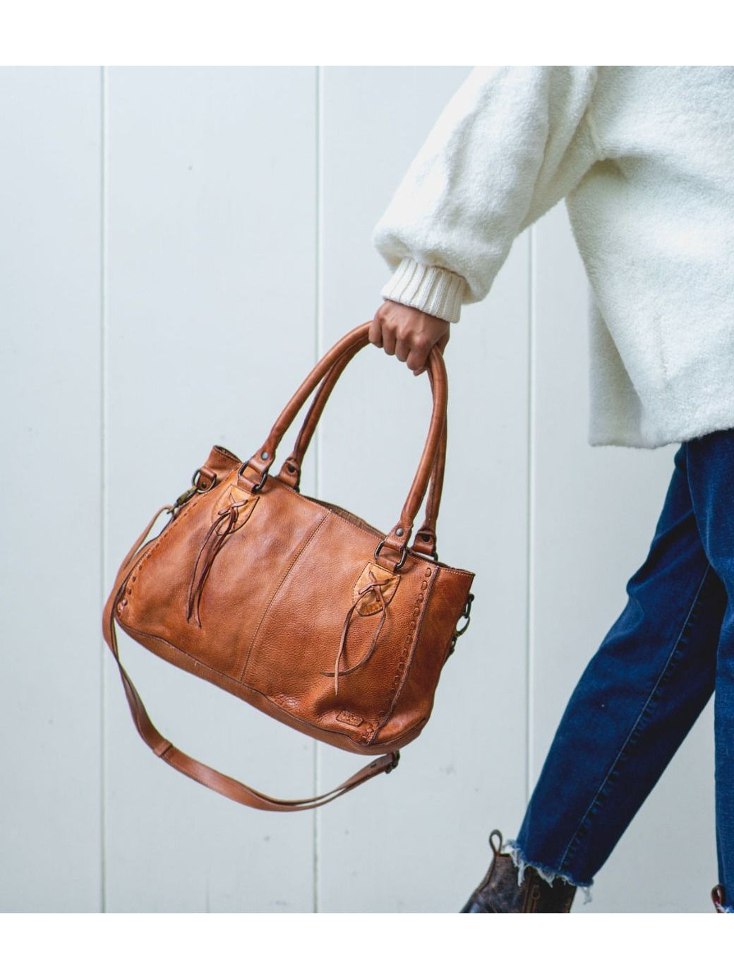 BEDSTU ROCKABABY LEATHER SHOULDER BAG - tan rustic