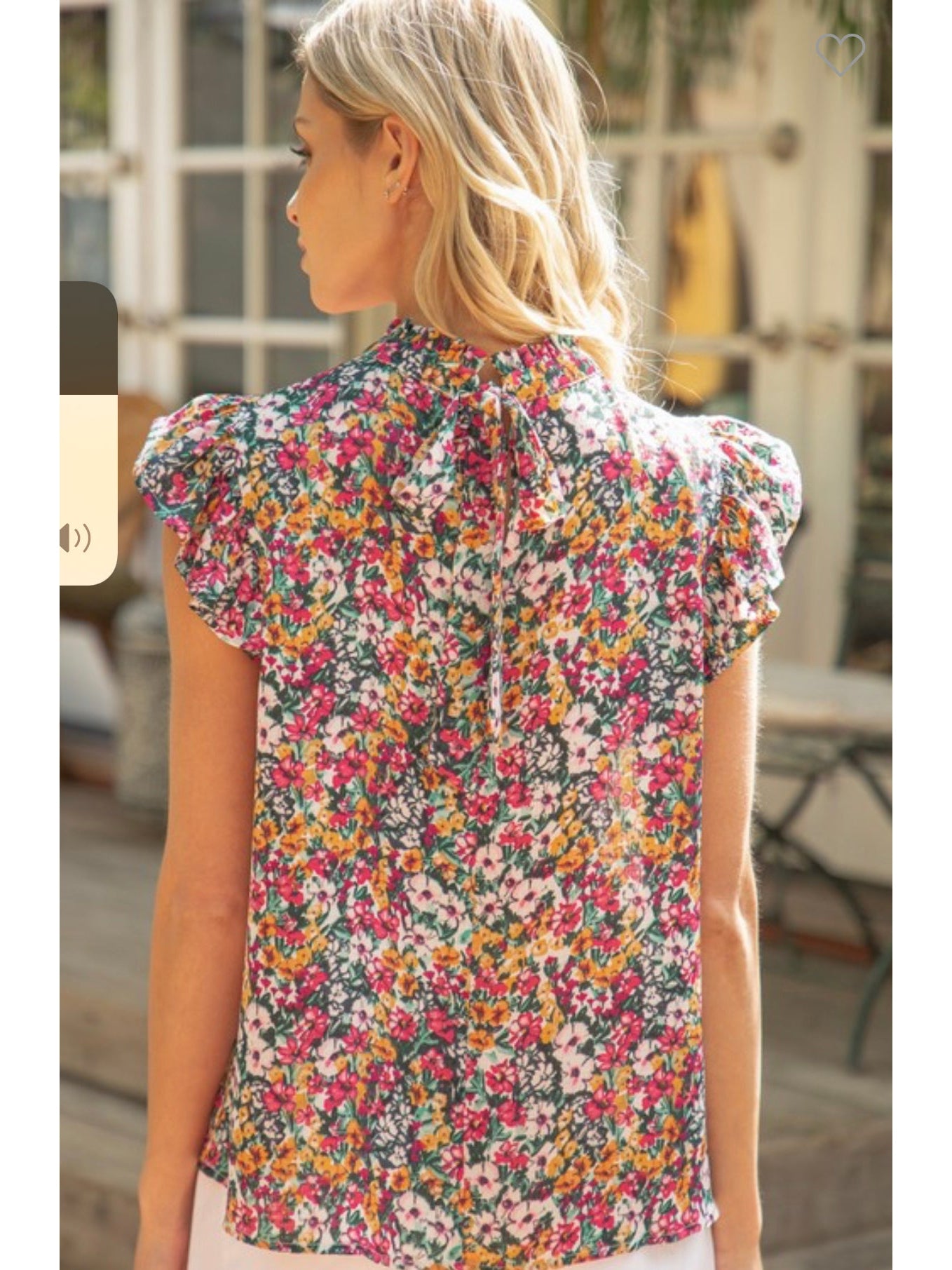 THE VENESSA FLORAL CAP SLEEVE BLOUSE