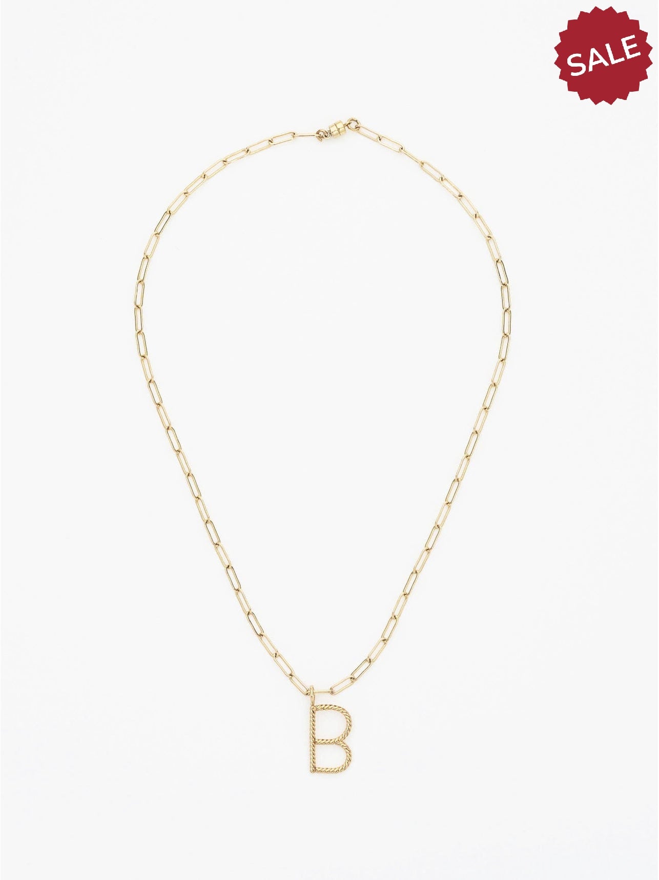 THE ASPEN PAPERCLIP INITIAL NECKLACES