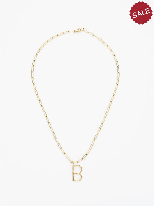 THE ASPEN PAPERCLIP INITIAL NECKLACES
