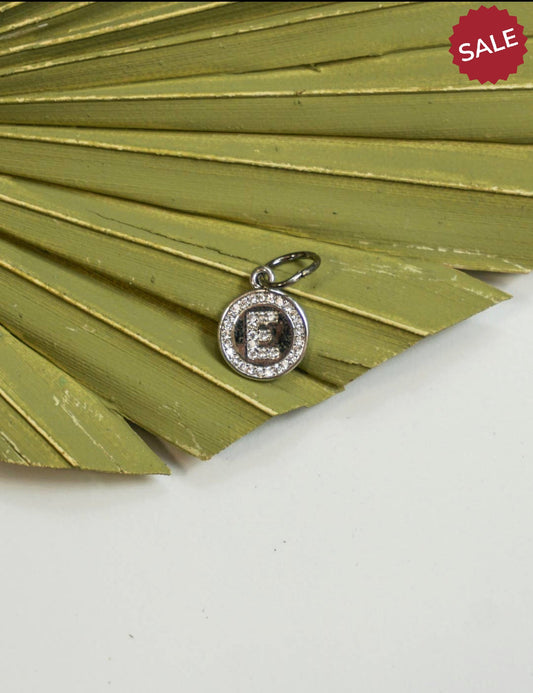CIRCLE INITIAL CHARMS - SILVER