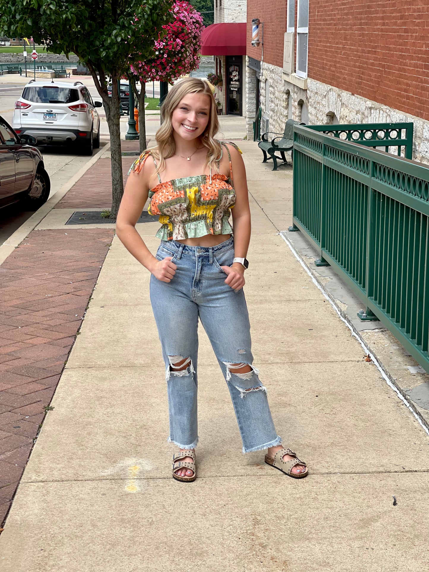 THE JESS MOSIAC CROPPED TOP