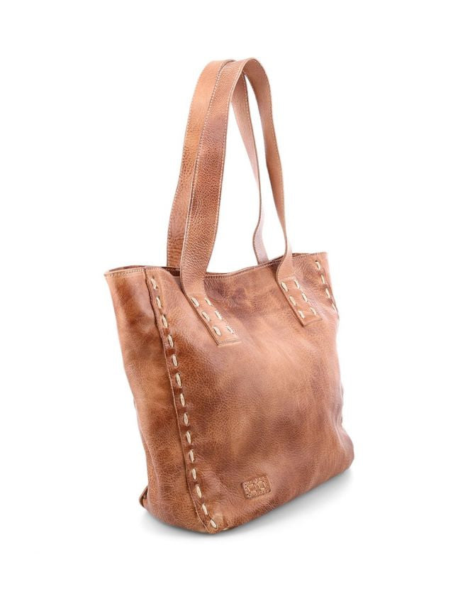 BEDSTU STEVIE LEATHER TOTE BAG - tan rustic mason